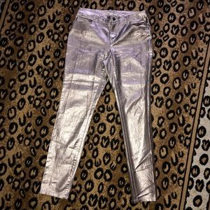 Matalic Skinny Jean Pants